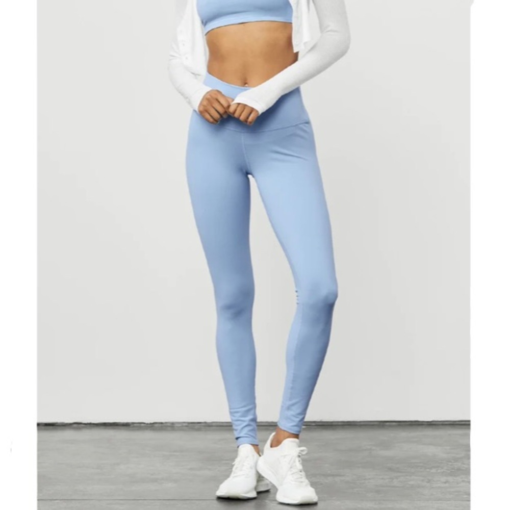 Alo High Waist Airbrush Leggings in Blue Skies
